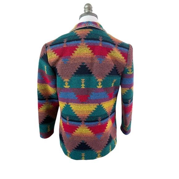 Vintage 80s/90s David Paul Multicolor Southwest Print Blazer Women's Size XS/S - Picture 3 of 6